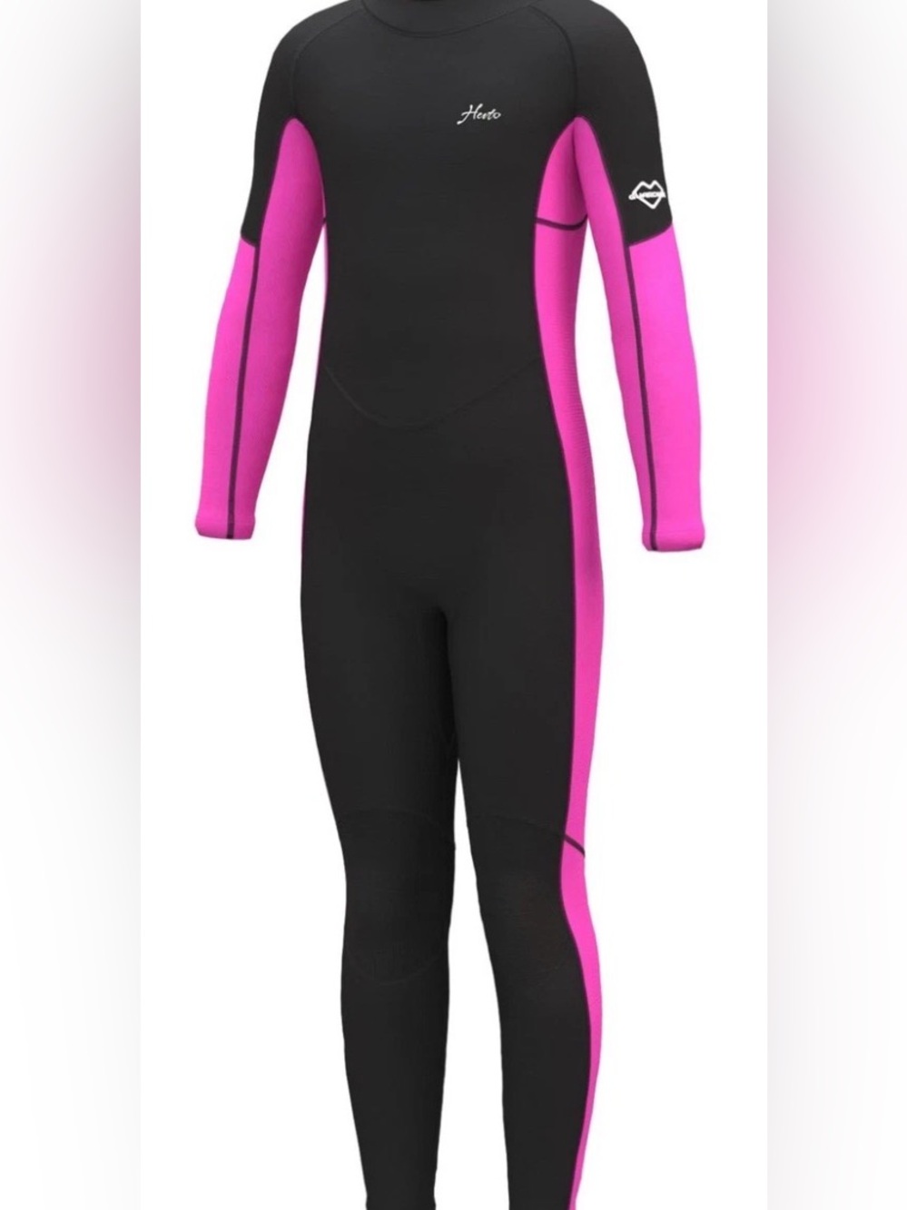 Hevto Kids' Black & Pink Full Wetsuit